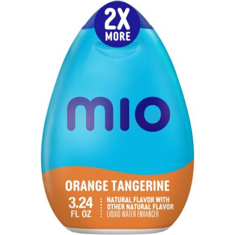 MiO Vitamins Orange Tangerine Sugar Free Water Enhancer with 2X More, 3.24 fl oz Big Bottle