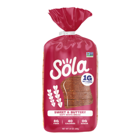 Sola Sweet & Buttery Sliced Bread, Soft White Bread, Non-GMO, 14 oz