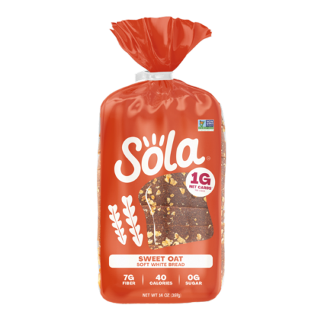 Sola Sweet Oat Sliced Bread, Soft White Bread, Non-GMO, 14 oz