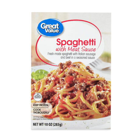 Great Value Spaghetti with Meat Sauce, 10 oz