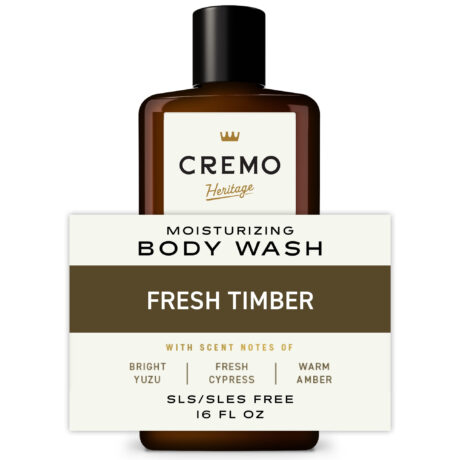 Cremo Men's Body Wash, Heritage Green Fresh Timber Scent, 16 Oz