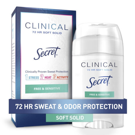 Secret Clinical Soft Solid Antiperspirant and Deodorant, Unscented Sensitive, 1.6 oz