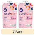 (2 pack) Cerebelly Organic Stage 2 Baby Food, Spinach Apple Sweet Potato, 4 oz Puree