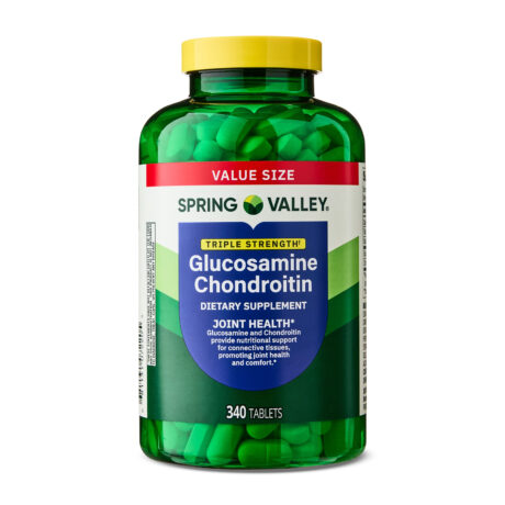 Spring Valley Triple Strength Glucosamine Chondroitin Dietary Supplement Tablets for Joint Health, 340 Count