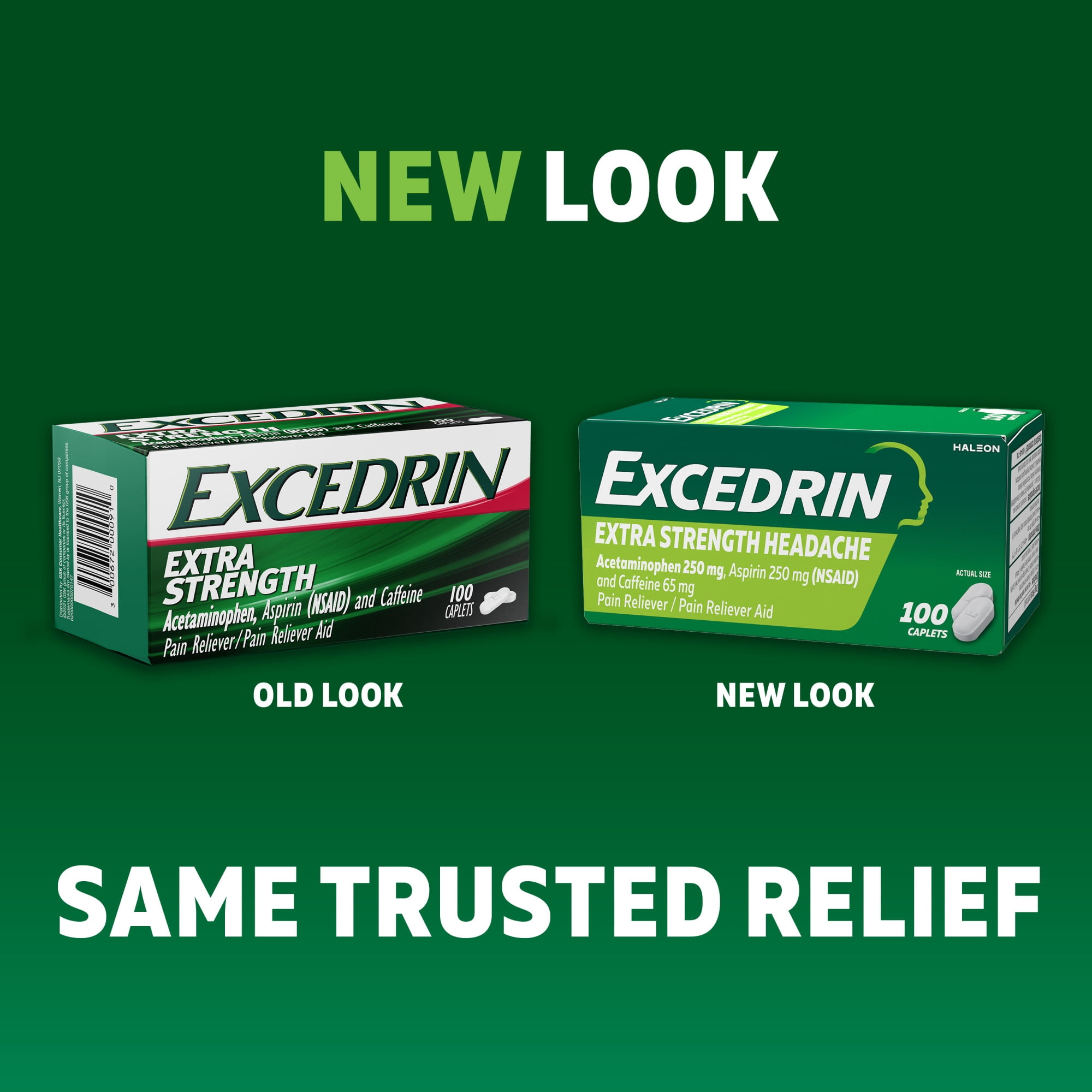 Excedrin Extra Strength Pain Relief Caplets for Headache Relief
